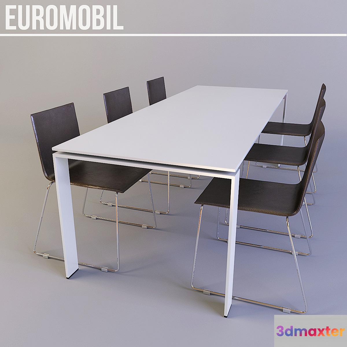 Table with chairs euromobil 3D Max