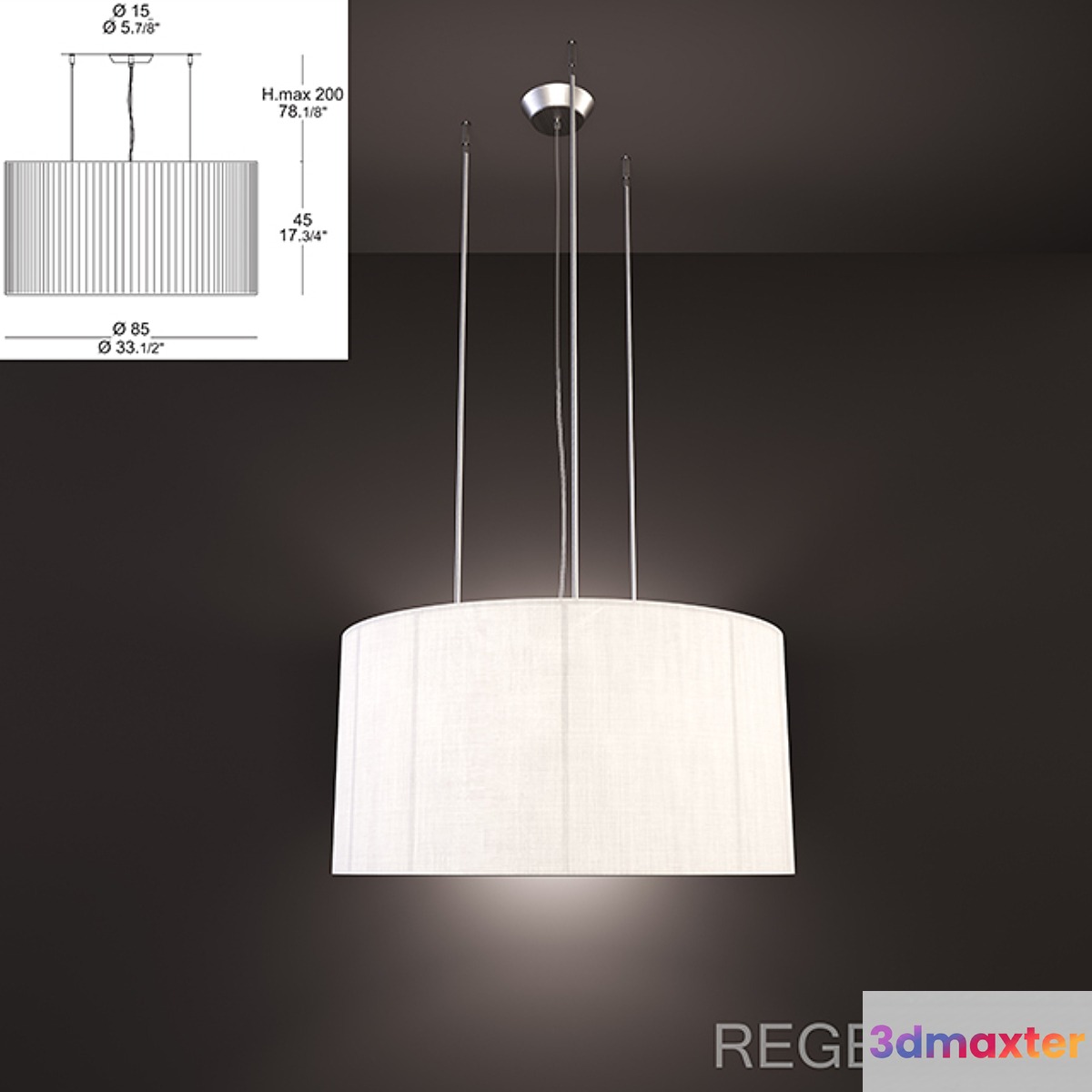Hanging lamp Leucos REGENCY S