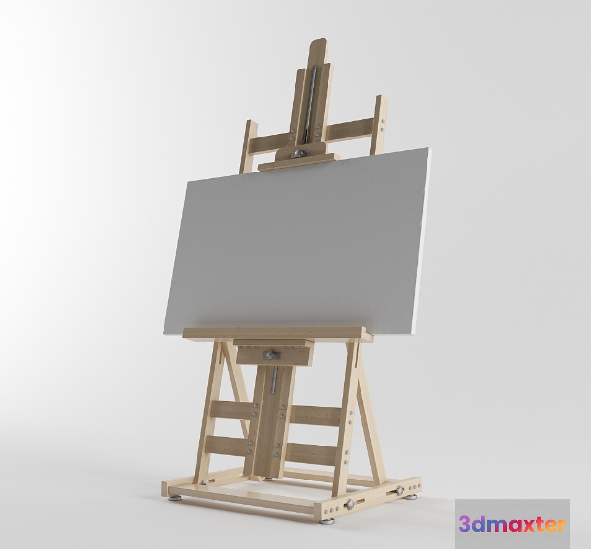 wooden painting stand 3D Max