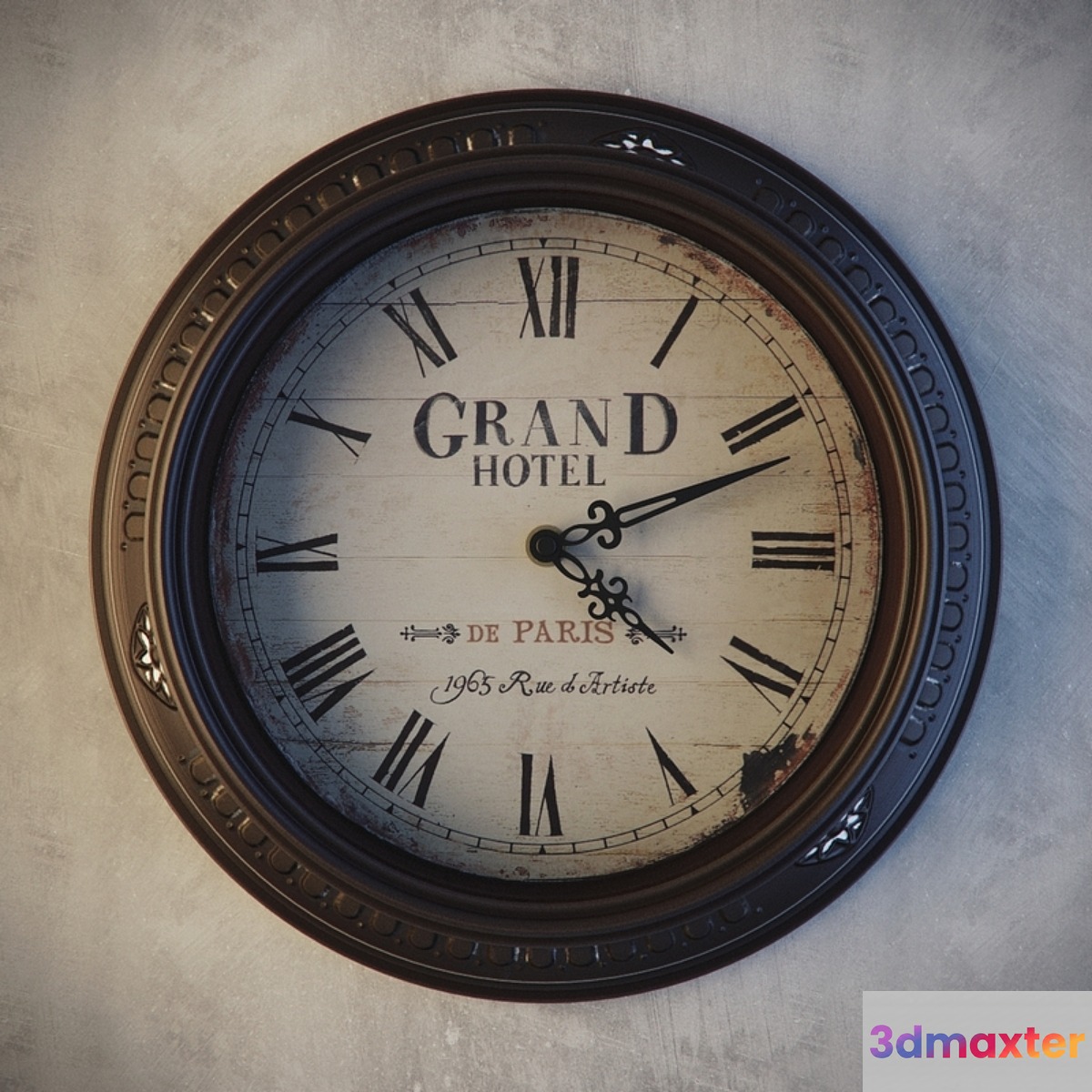 Clocks Grand Hotel 3D Max