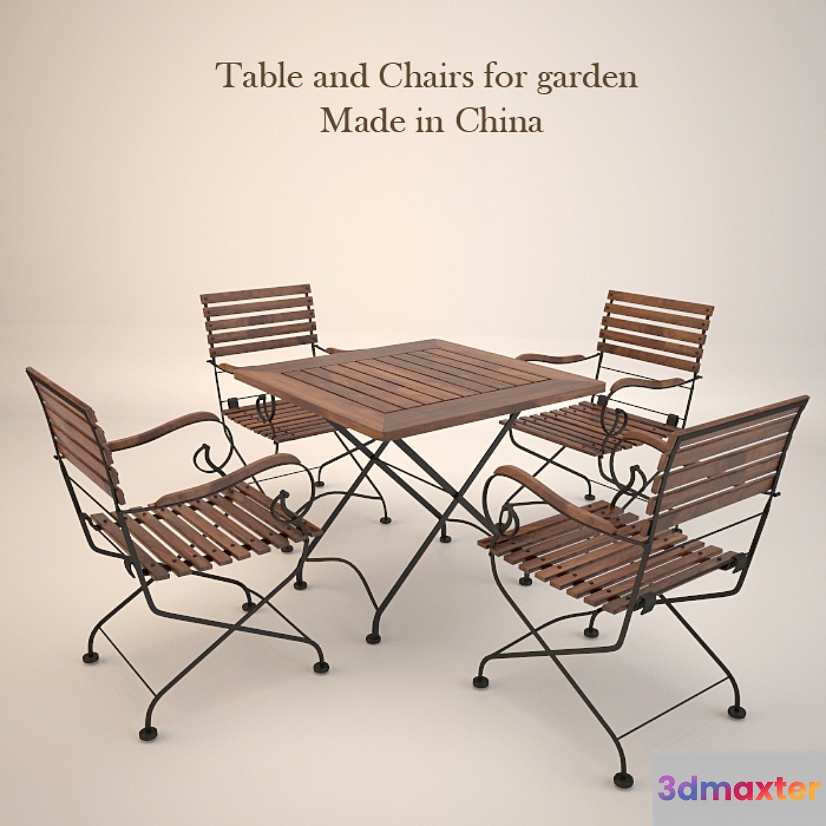 Iron chairs and table _ China