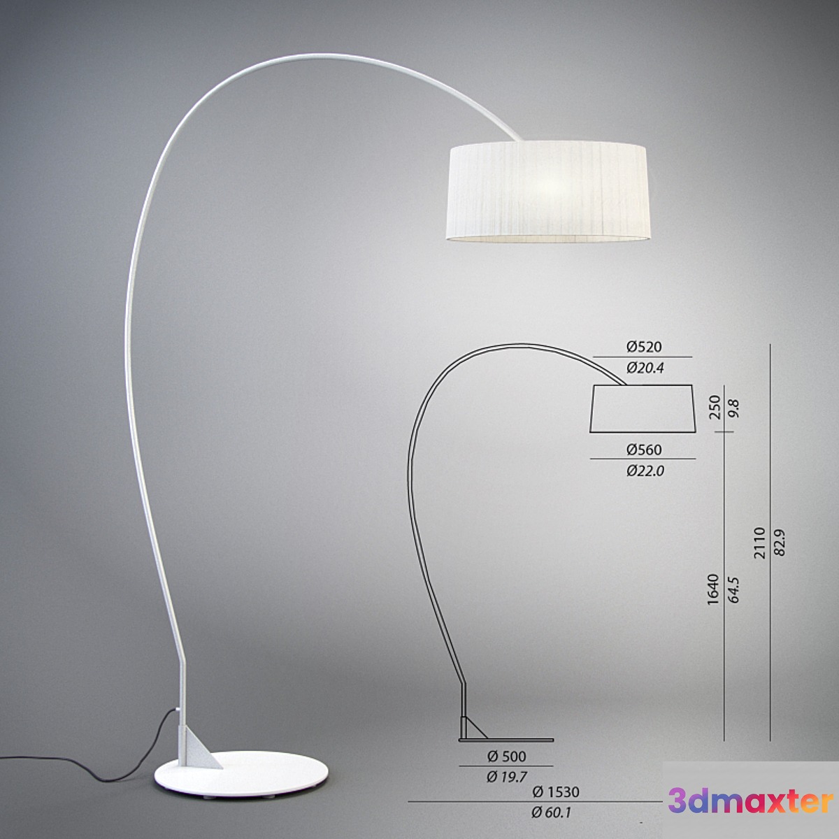 CONTARDI Divina Arco floor lamp 3D Max