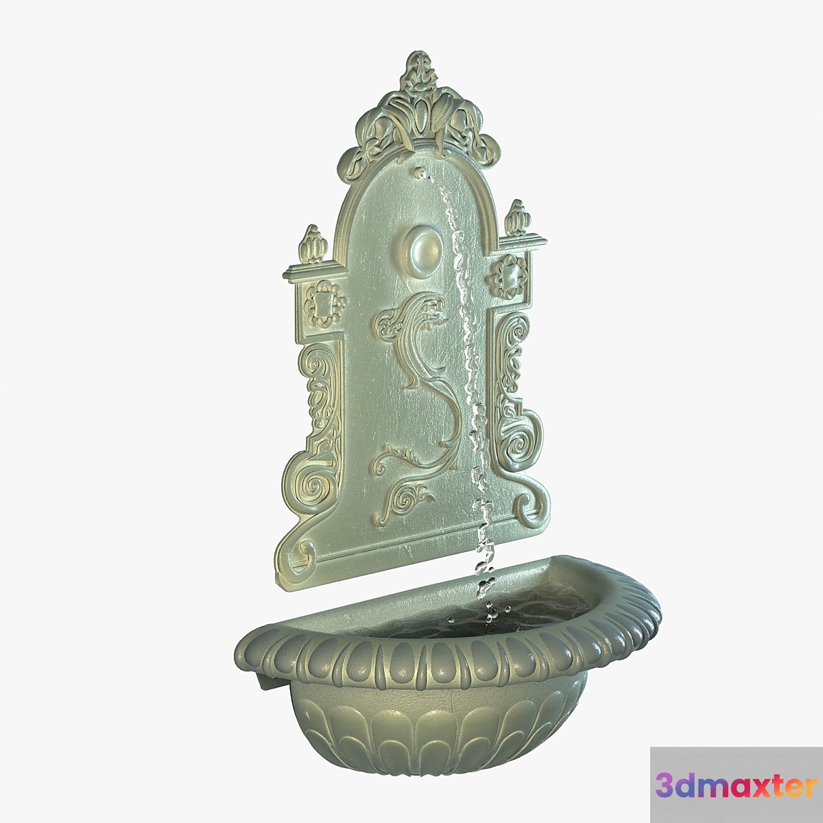 Cast iron wall mounted drinking fountain 3D Max