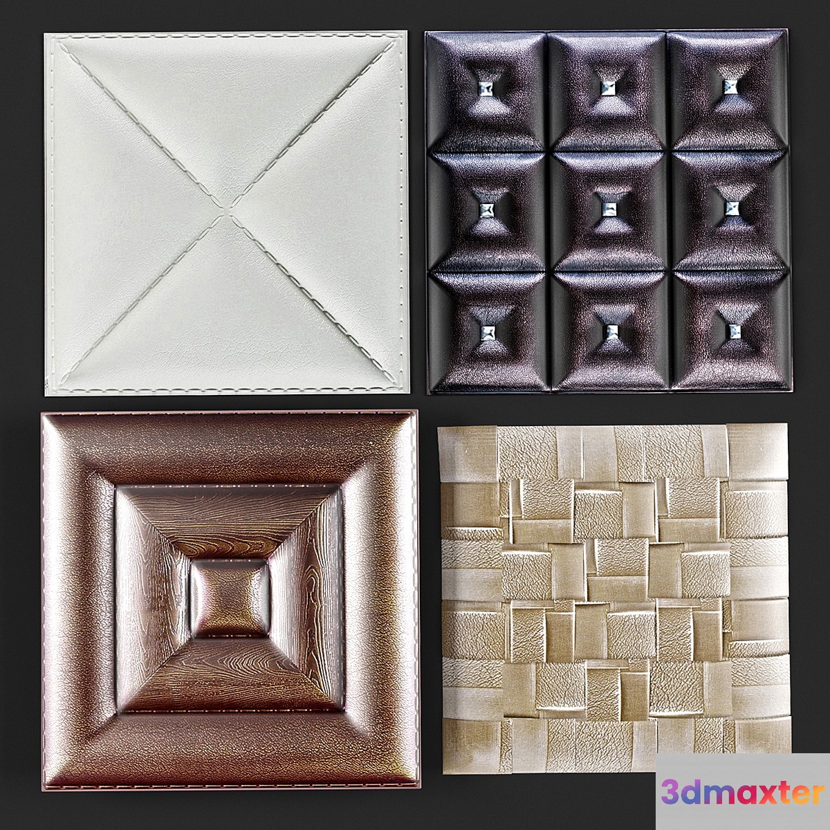 Decorative leather 3D panel - No.6