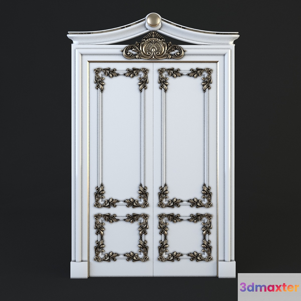 Classic double door 3D Max