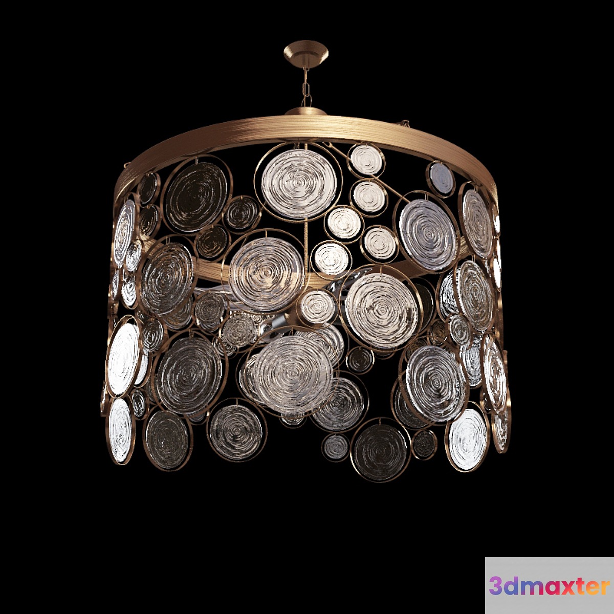 EMERY RECYCLED CHANDELIER EMERY RECYCLED INDOOR _ OUTDOOR GLASS CHANDELIER 3D Max