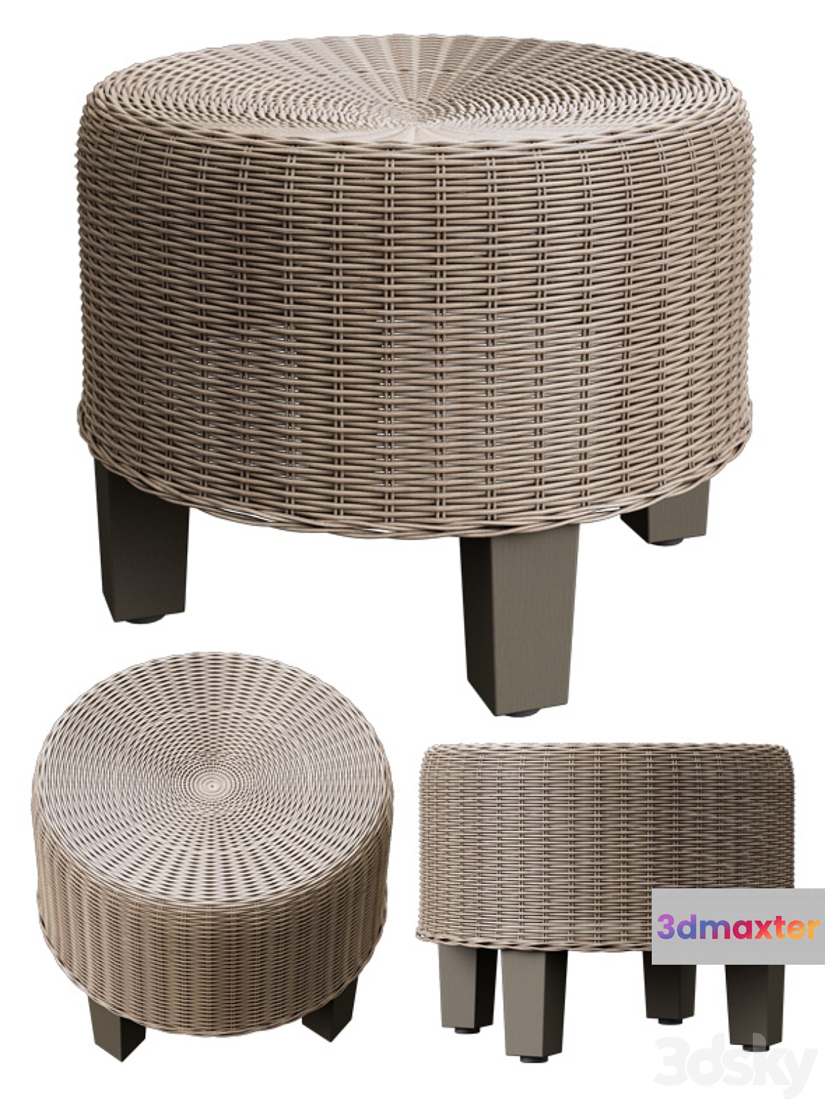 Wicker ottoman Ikea Sky