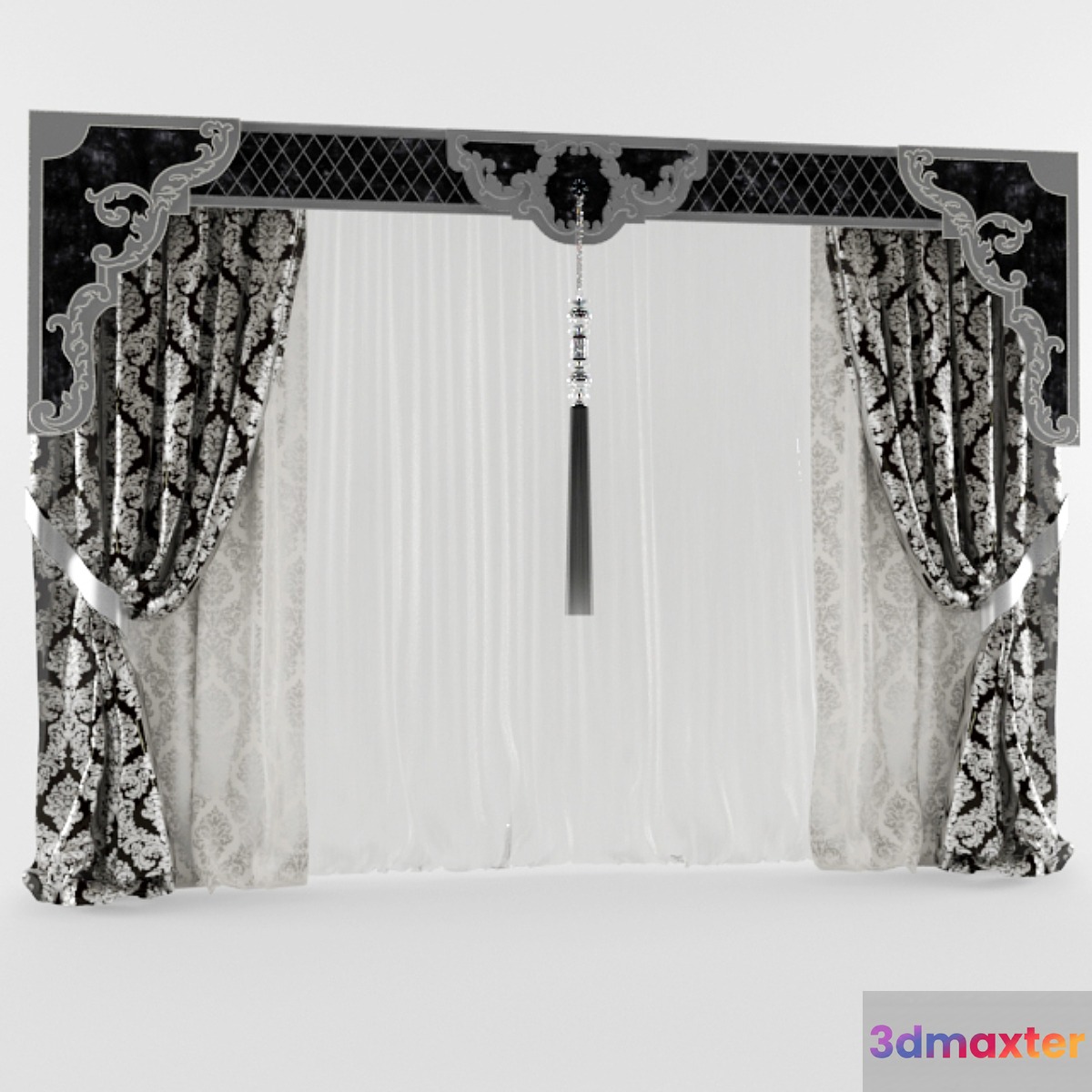 curtain pelmet with great 3D Max