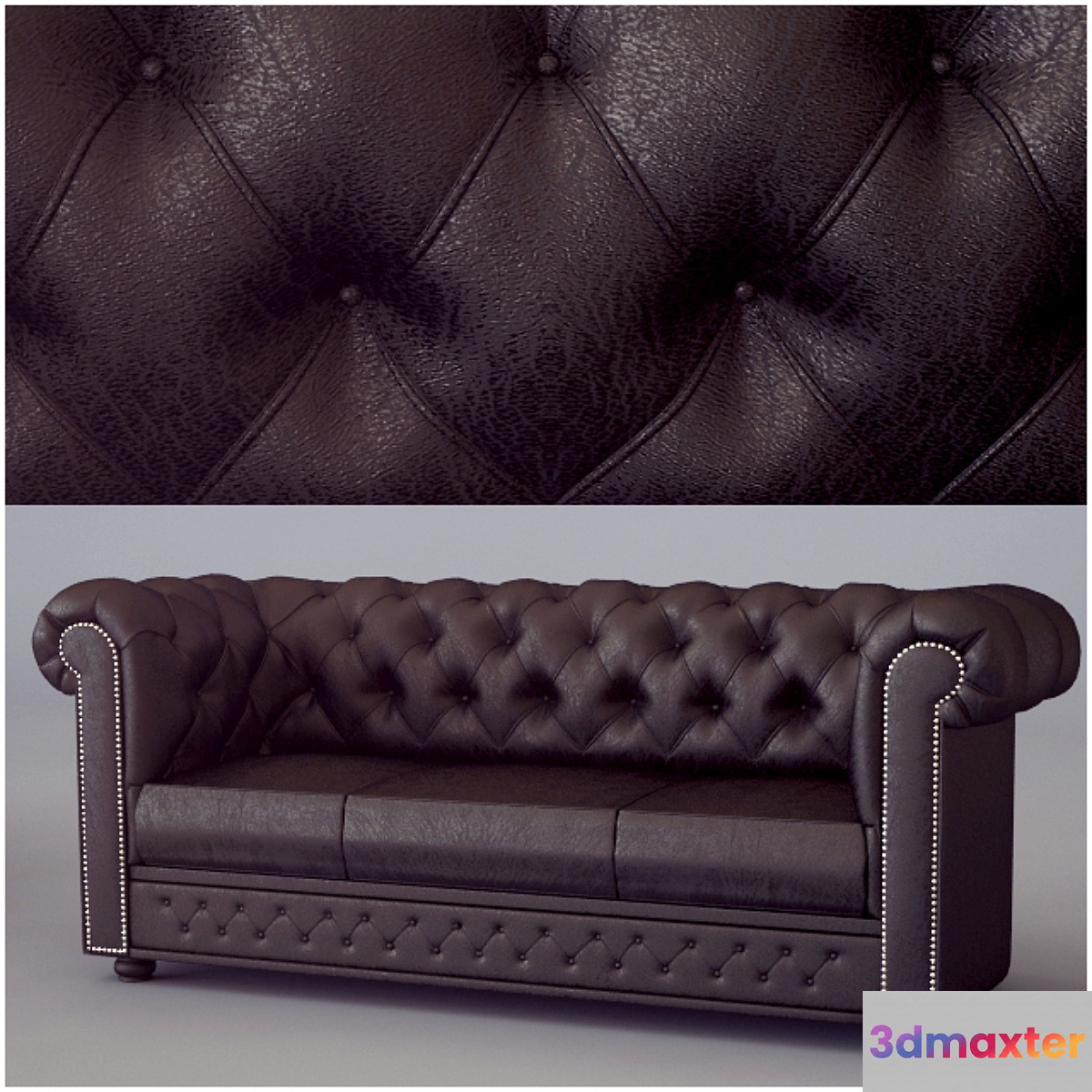 Sofa 3-seater Chesterfield Classic 3 Seat Sofa Antique Brown