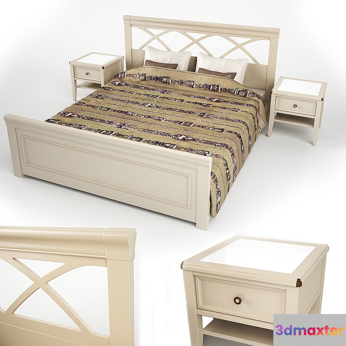 bed with thumbs 3D Max