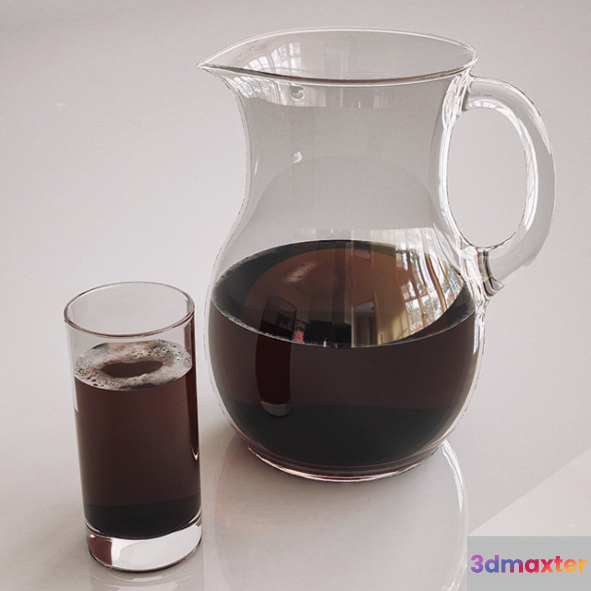 pomegranate juice 3D Max
