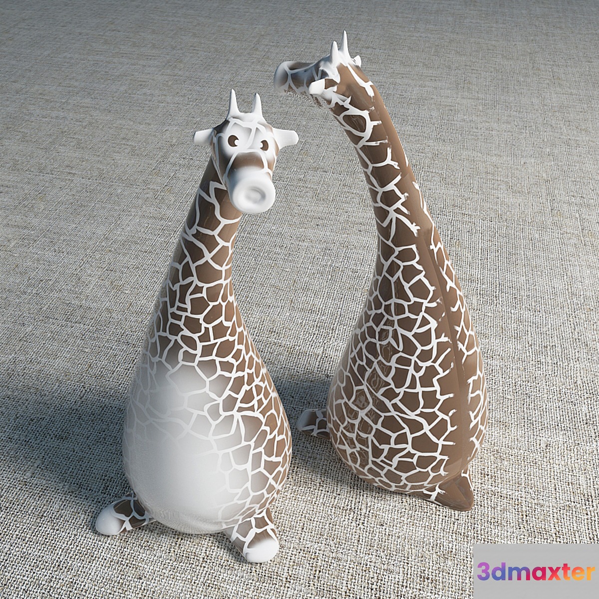 Ceramic figurine of a giraffe 3D Max