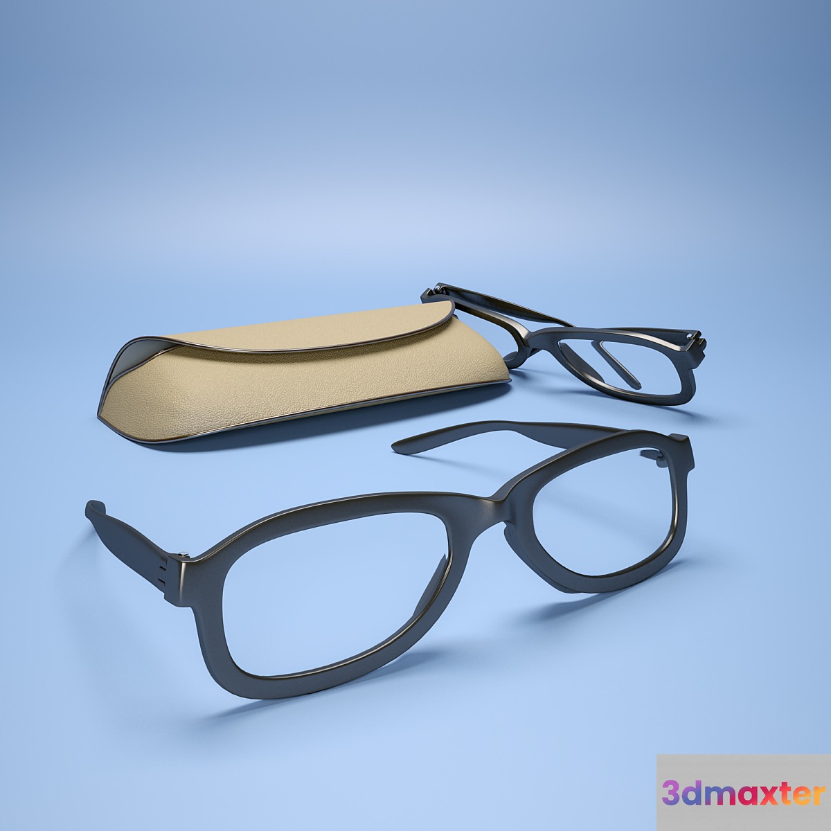Glasses with case