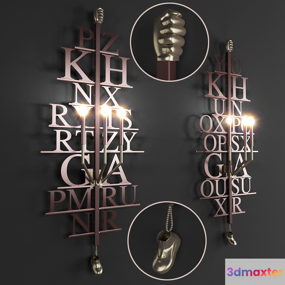 Sigma L2 Z563 wall lamp 3D Max