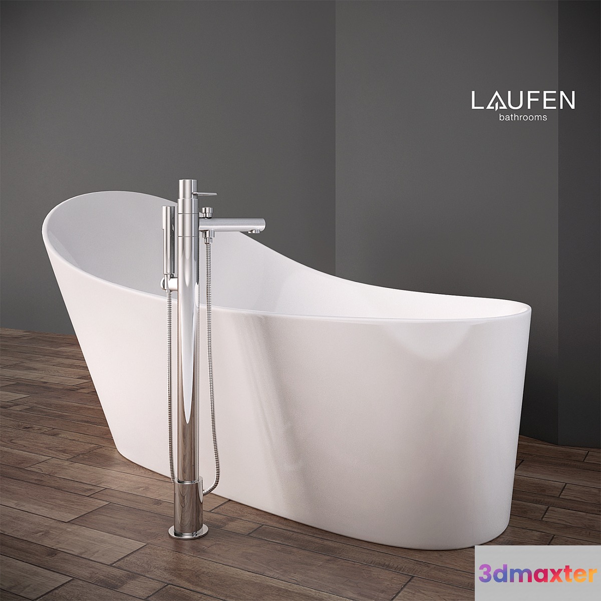 Bathtub mixer Laufen Palomba Collection 3D Max