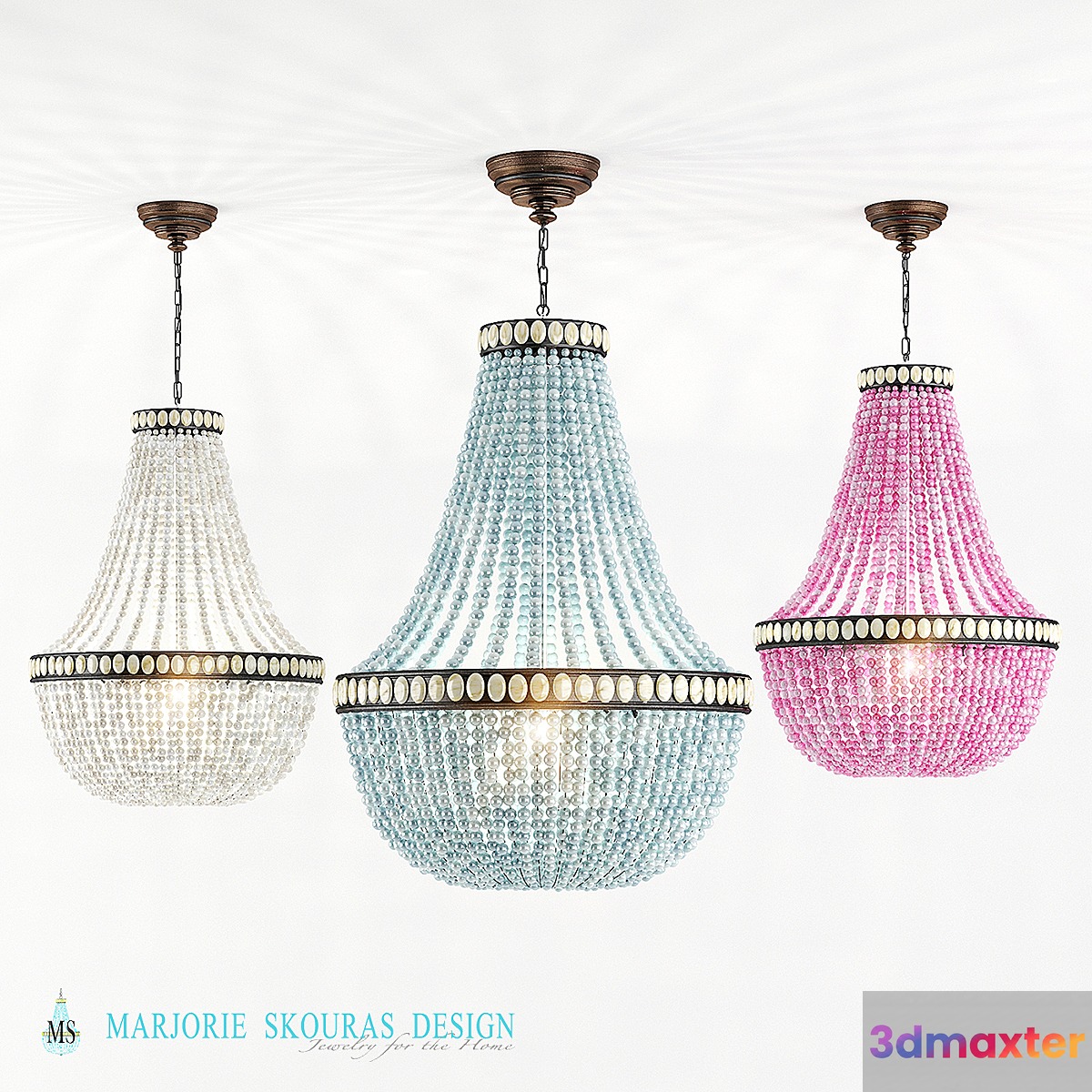 Beaded chandelier _ CHANDELIER with BEADs 3D Max