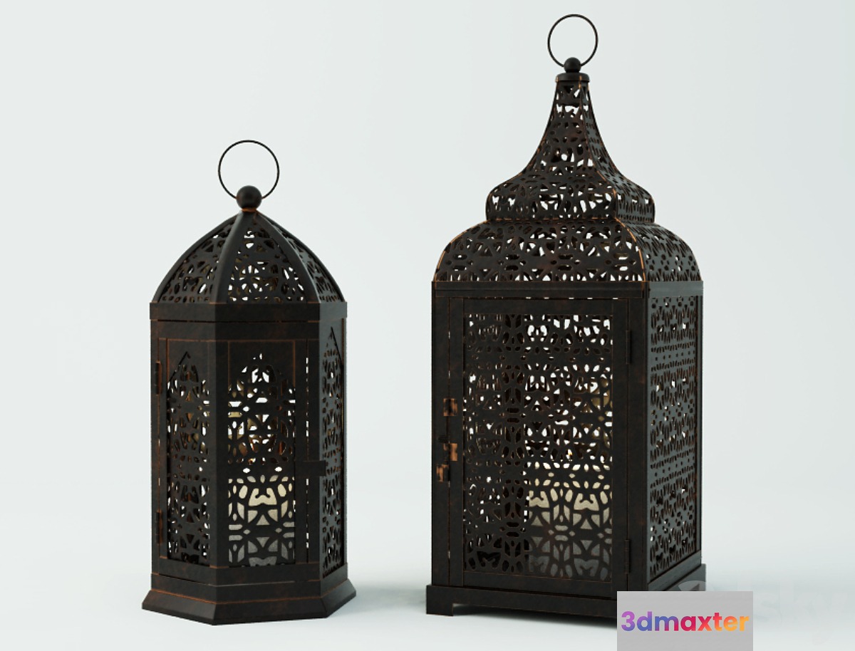 Moroccan Lanterns 3D Max