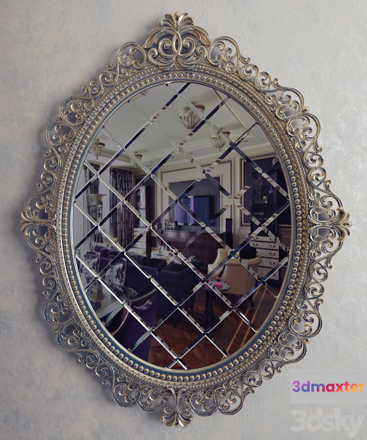 Mirror Oval 3D Max