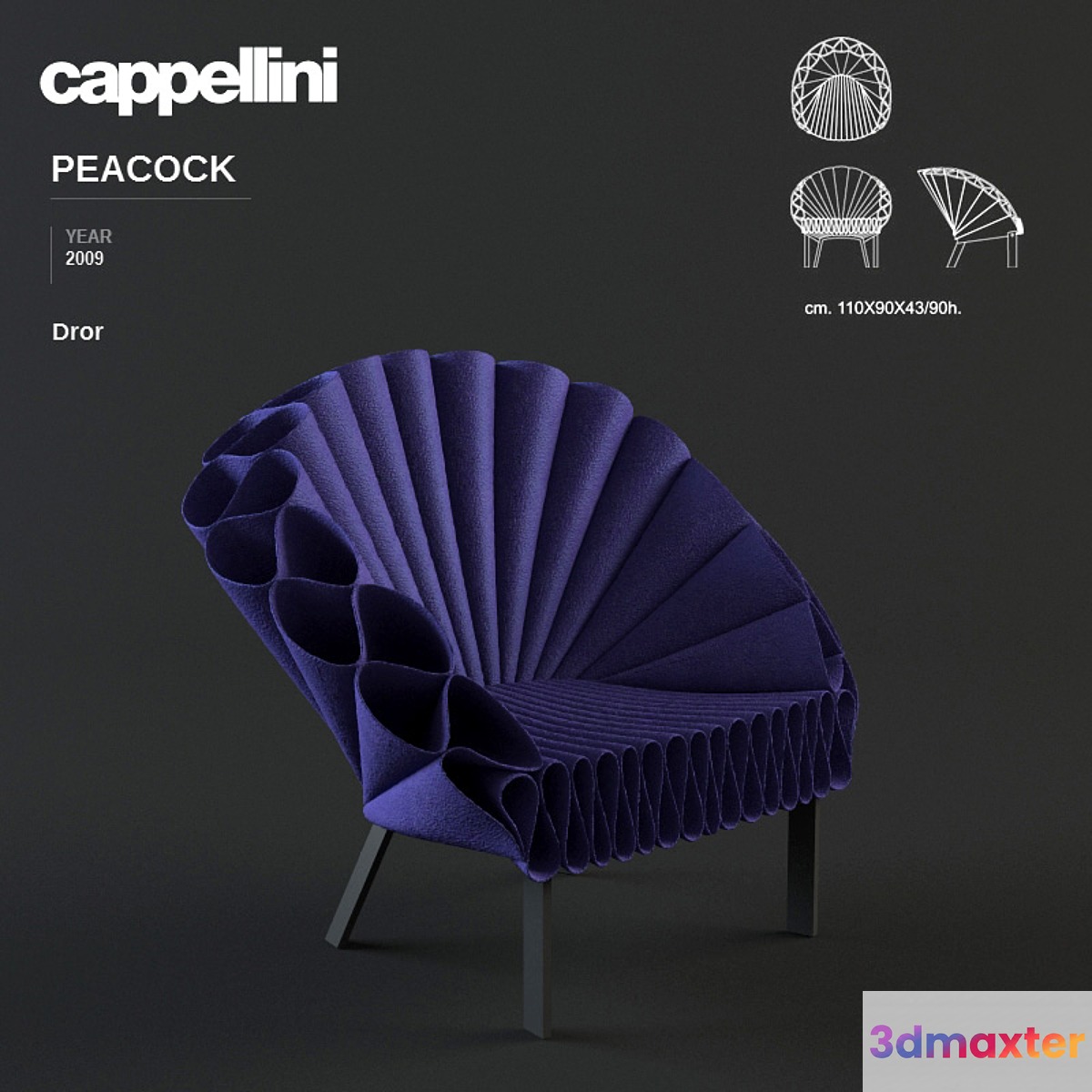 Cappellini Peacock armchair - Dror - 2009
