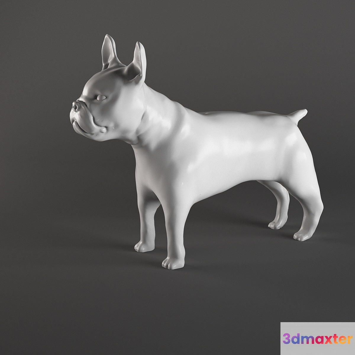 French Bulldog Figurine 3D Max
