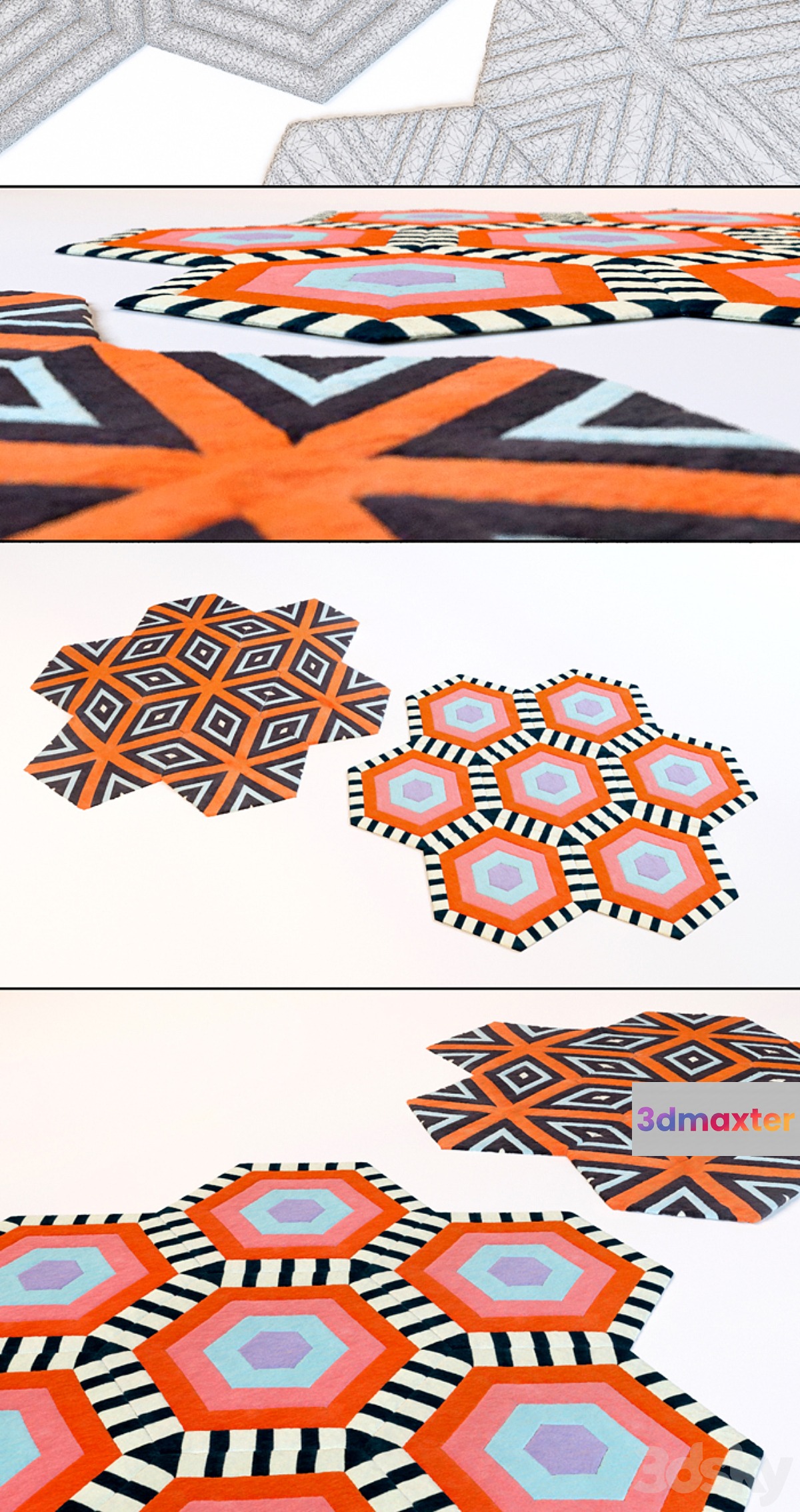 mat Kinder GROUND Modular Carpet 3D Max