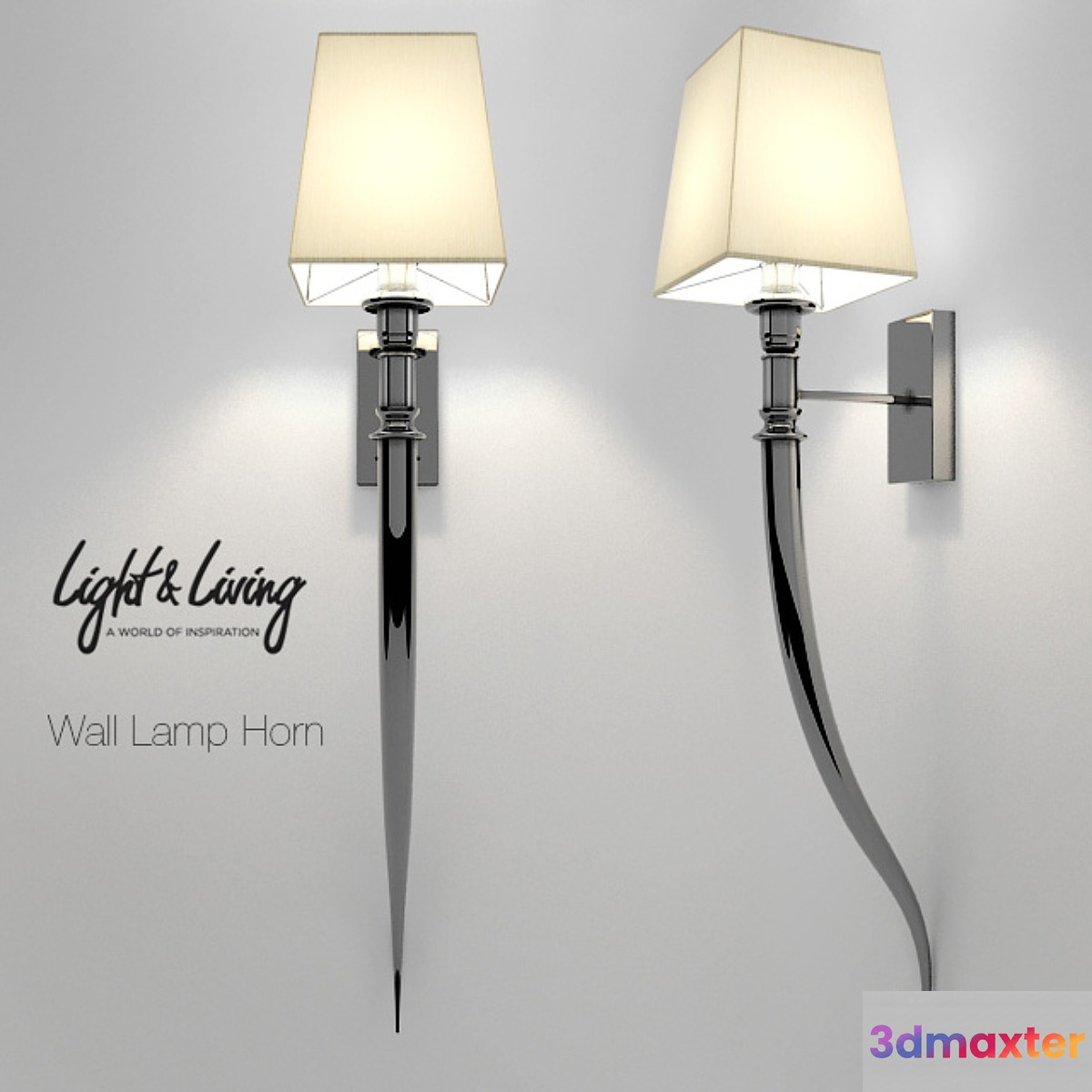 LIGHT LIVING WALL LAMP 72CM HORN LARGE