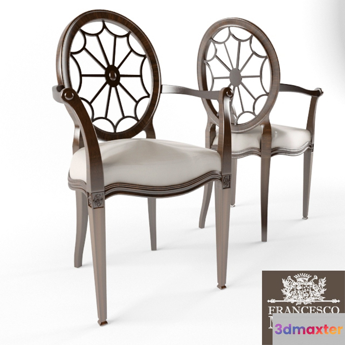 Chair with armrests Francesco Molon 3D Max