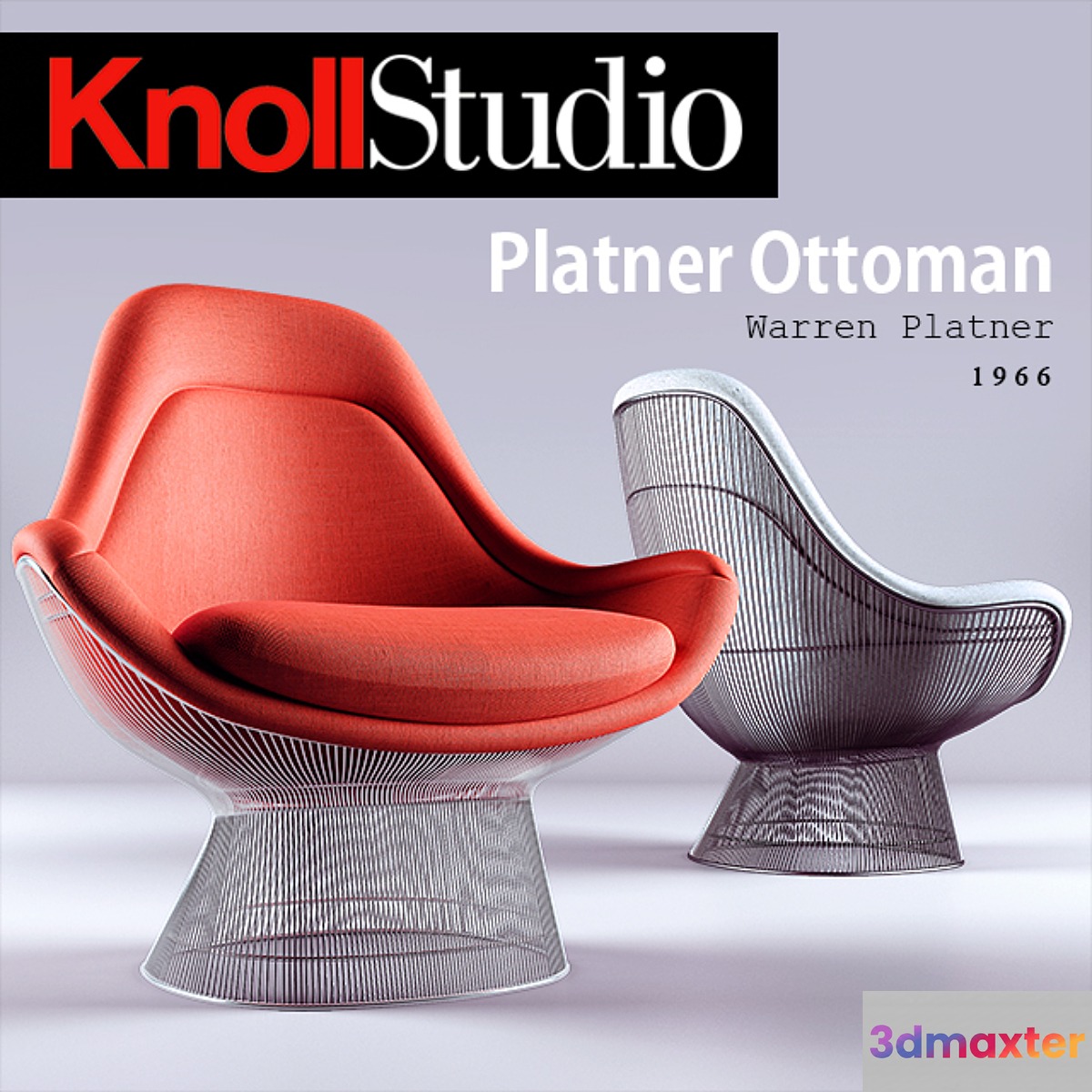 Platner Ottoman chair 3D Max