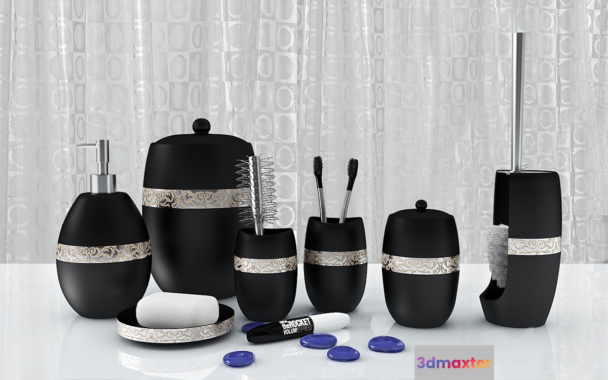 Set of bathroom accessories Martha 3D Max