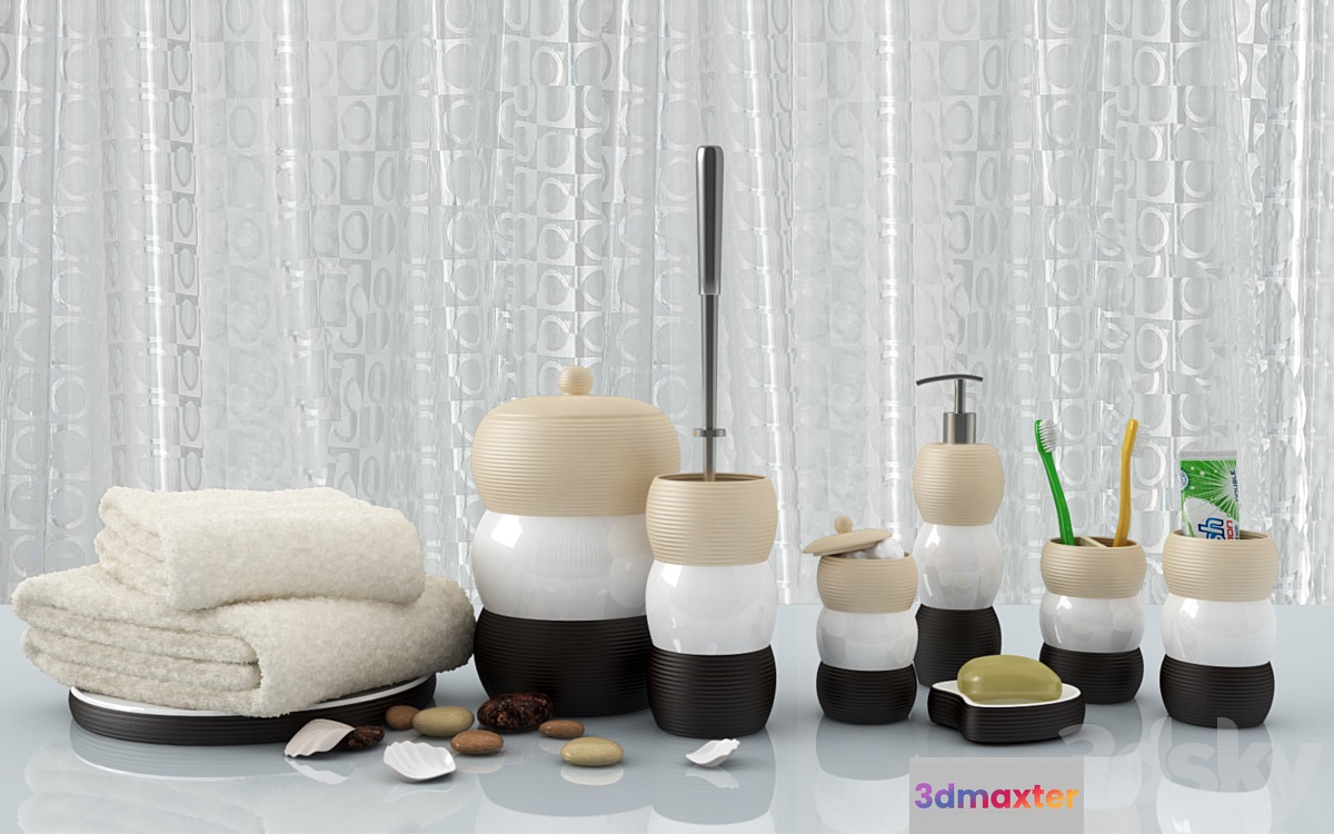 Set of bathroom accessories Sierra 3D Max