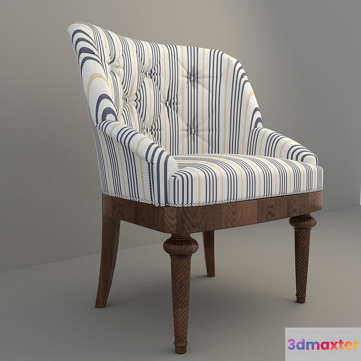 Mayfair Tufted Chair 3D Max