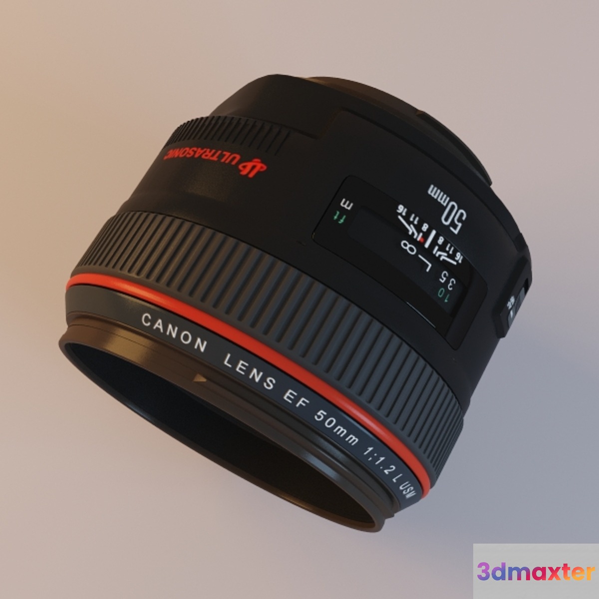 Lens Canon EF 50mm f-1.2L USM 3D Max