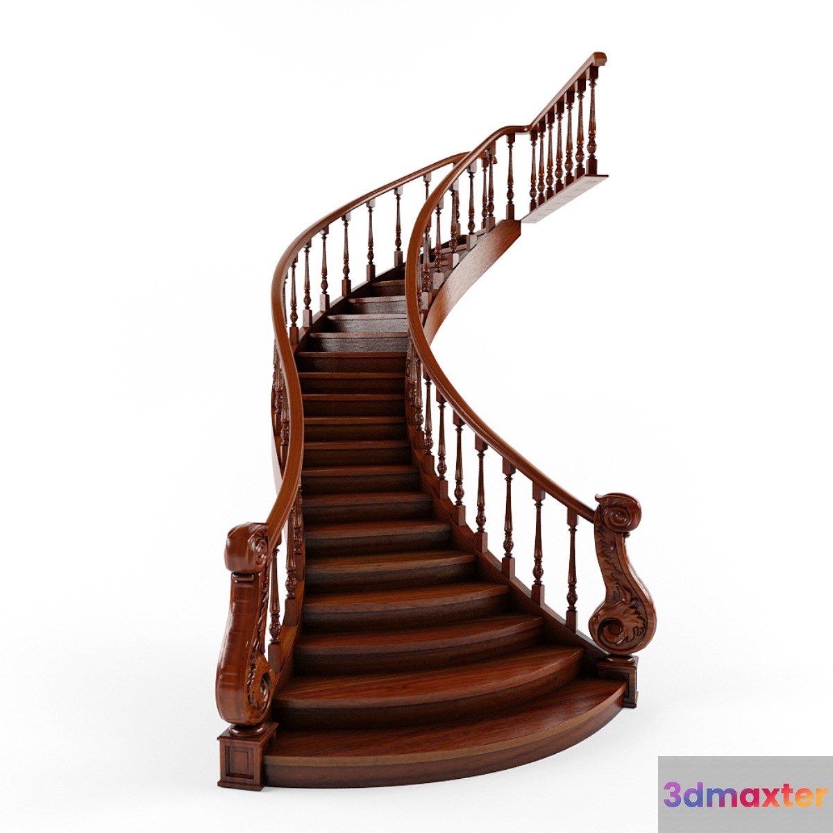 Stairs classic mahogany