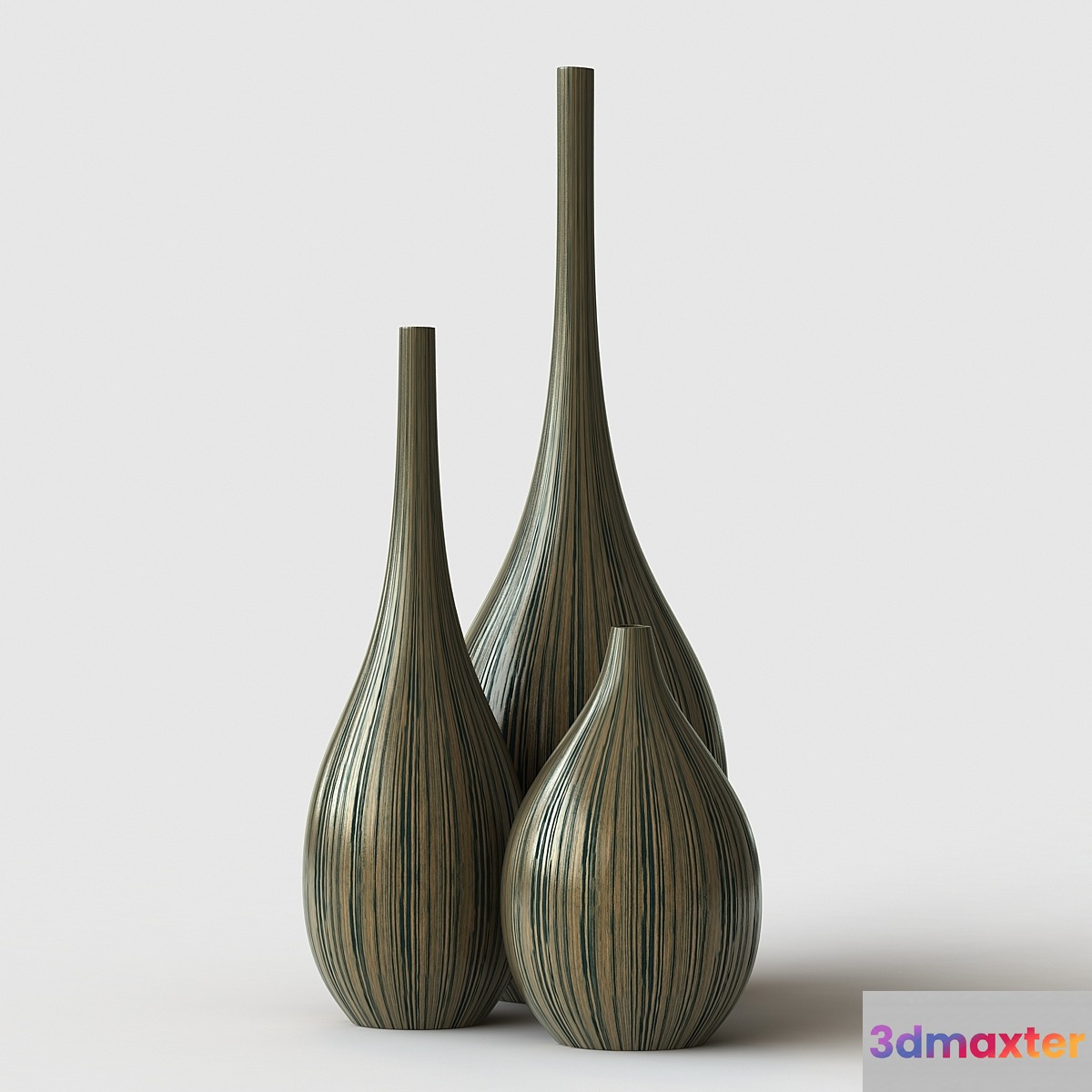 Decorative vase made of wood 