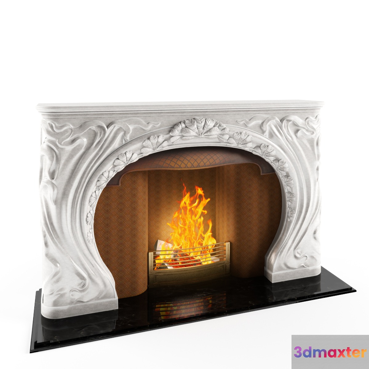 Tiffany Fireplace 3D Max