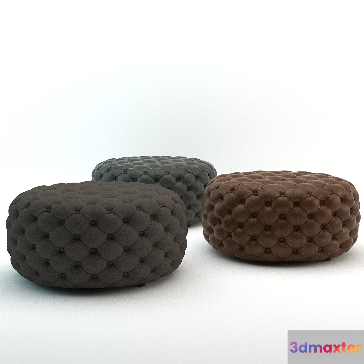 Markus Large Ottoman 3D Max