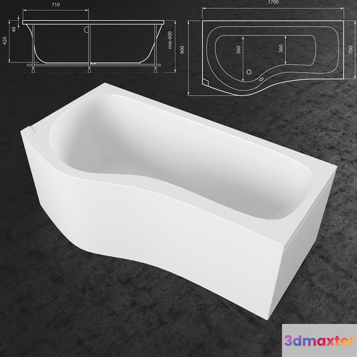 Bath Caprio 3D Max