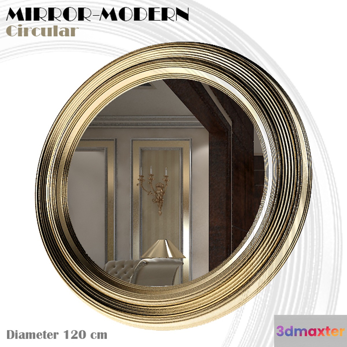 Mirror-Modern-Circular 3D Max