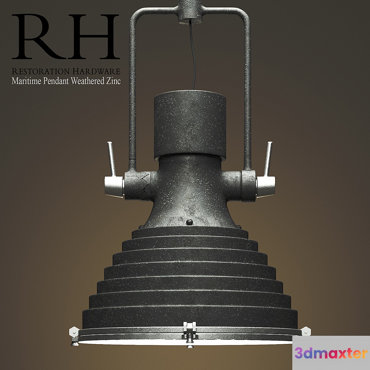 RH Maritime Pendant Weather Zinc 3D Max