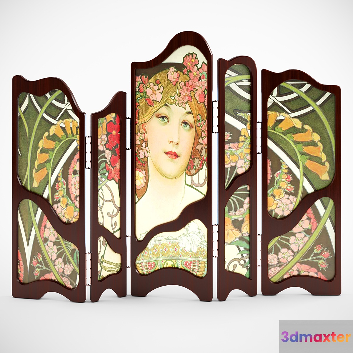 Decorative screen art nouveau 3D Max