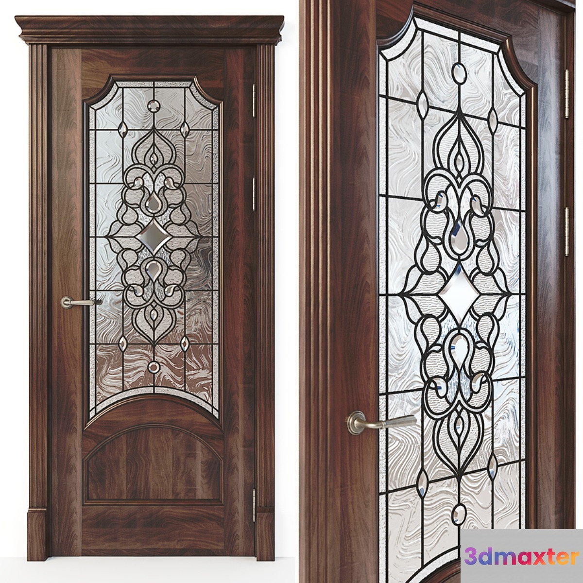 Door with stained glass 04