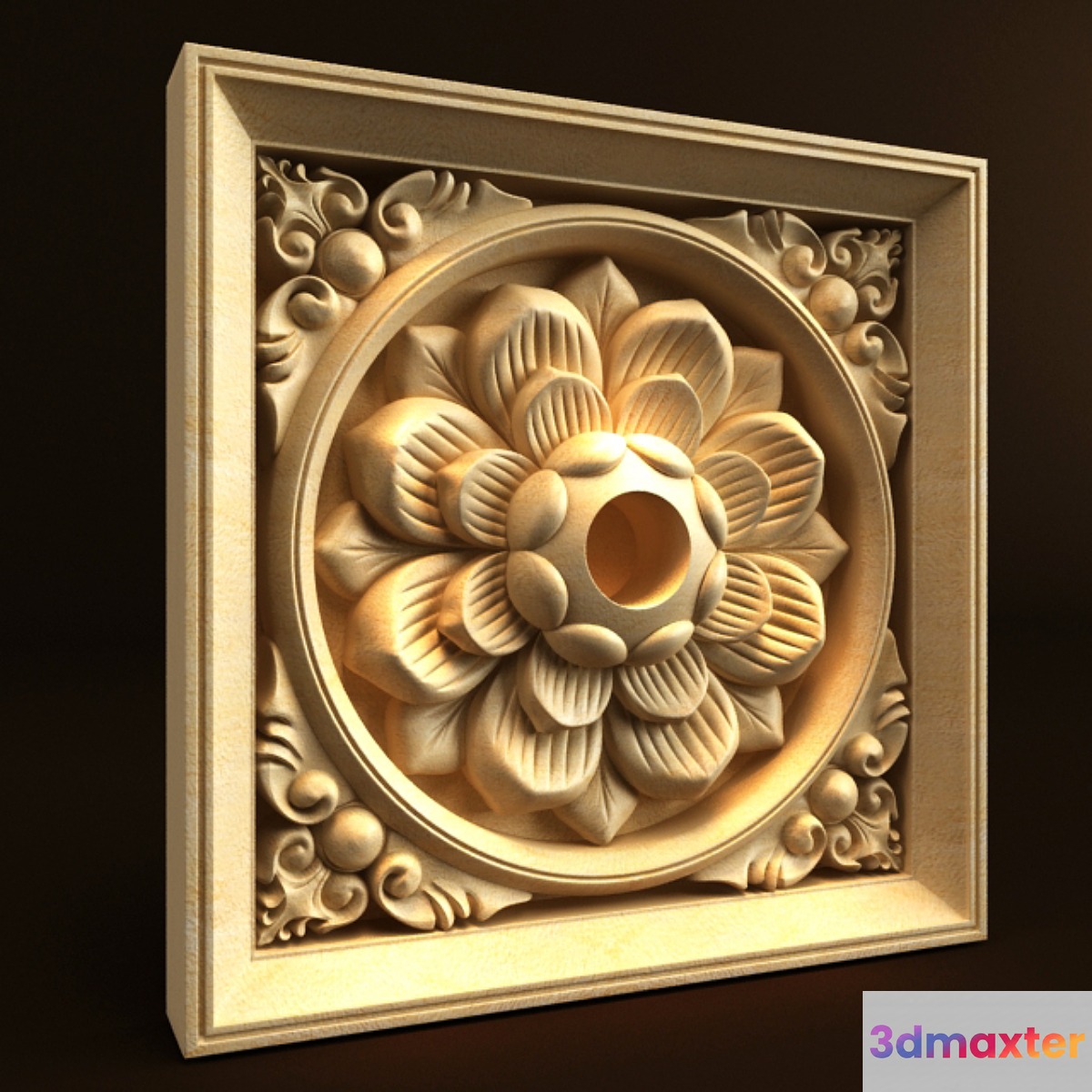 Bali Carving ornament 015 3D Max