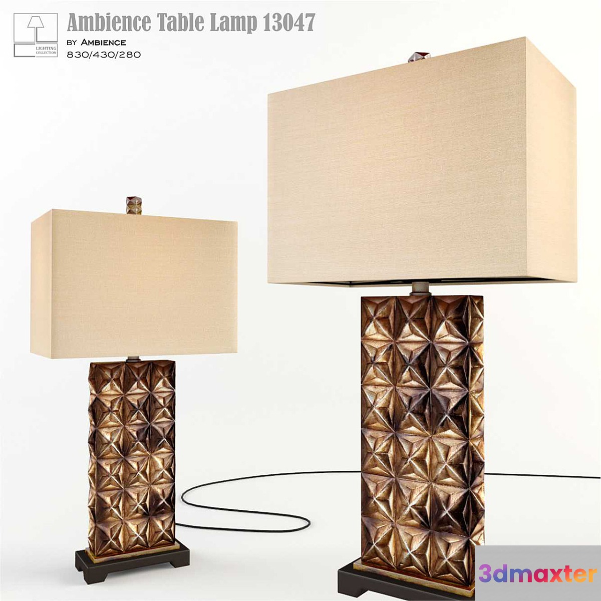 Ambience Table Lamp 13047 3D Max