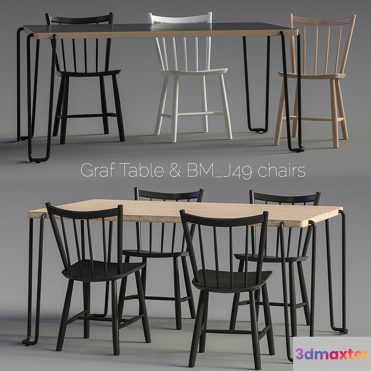 Graf Table & BM J49 - No.2 3D Max