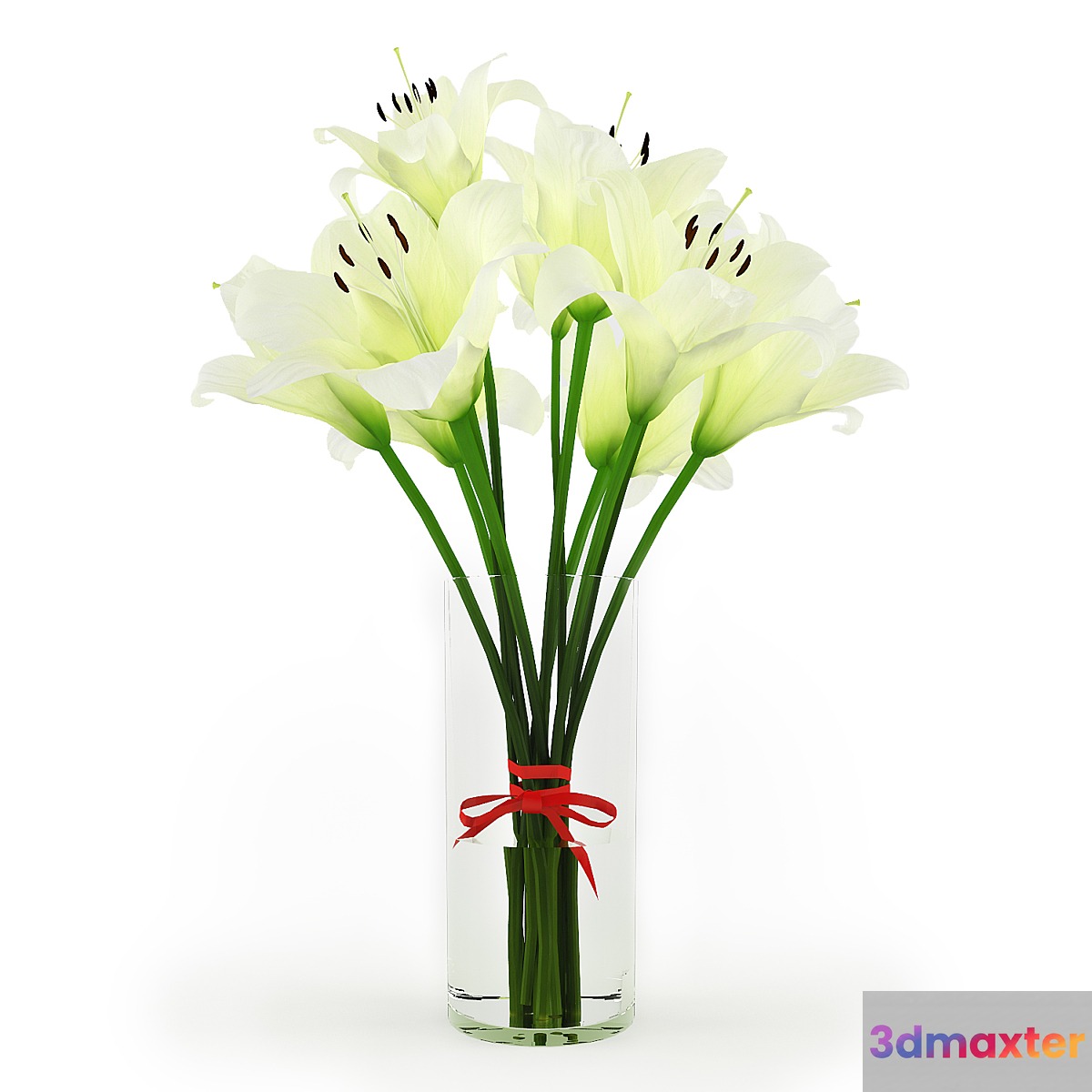 White Lilies 3D Max