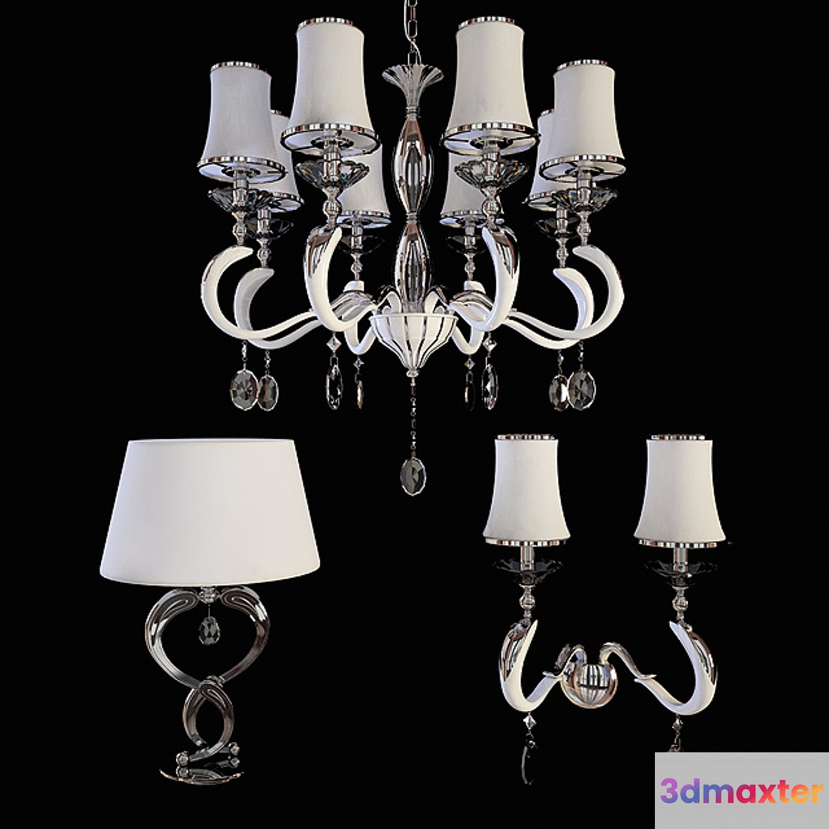 Set of fixtures (China). 3D Max