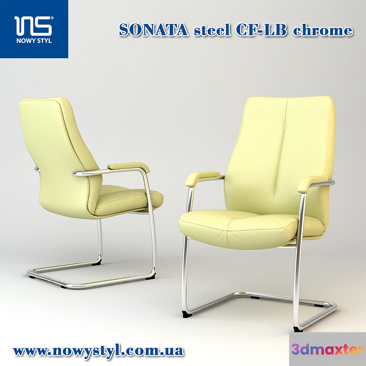 SONATA steel CF-LB chrome 3D Max