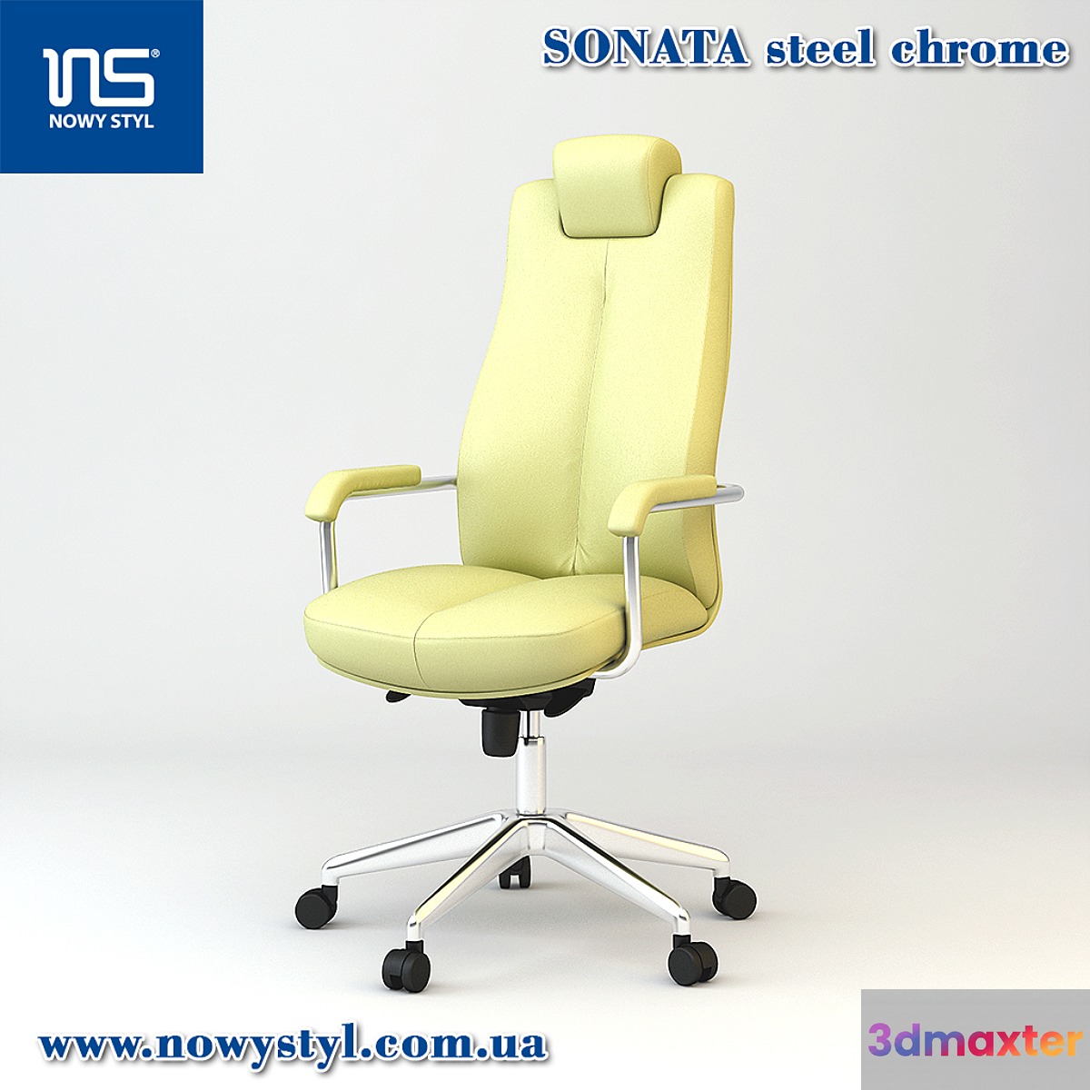 SONATA steel chrome 3D Max
