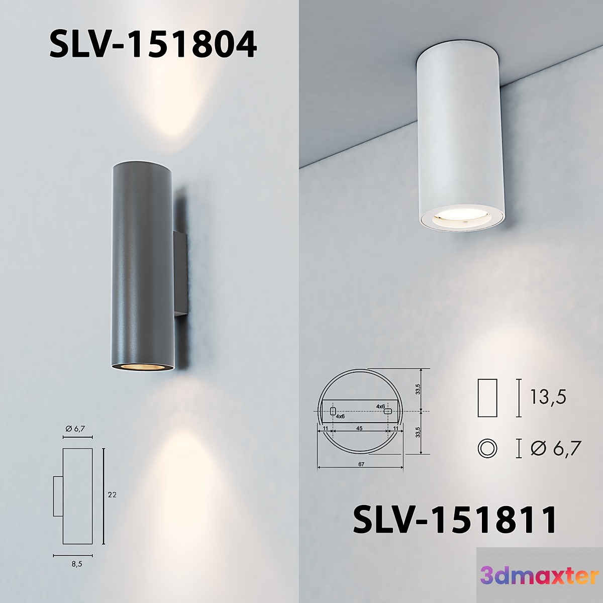 Wall lamp and ceiling SLV-151801
