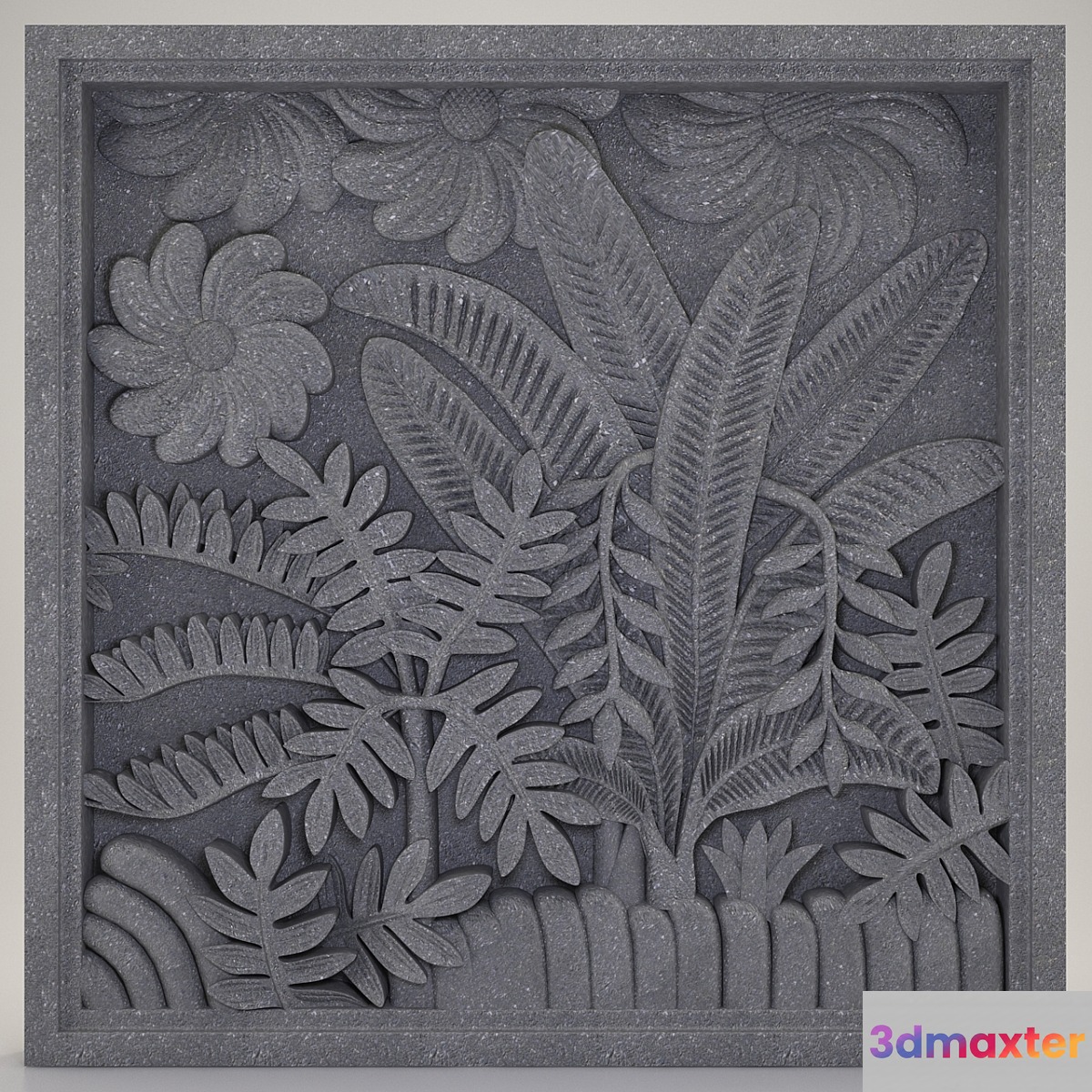 relief sunflower 3D Max